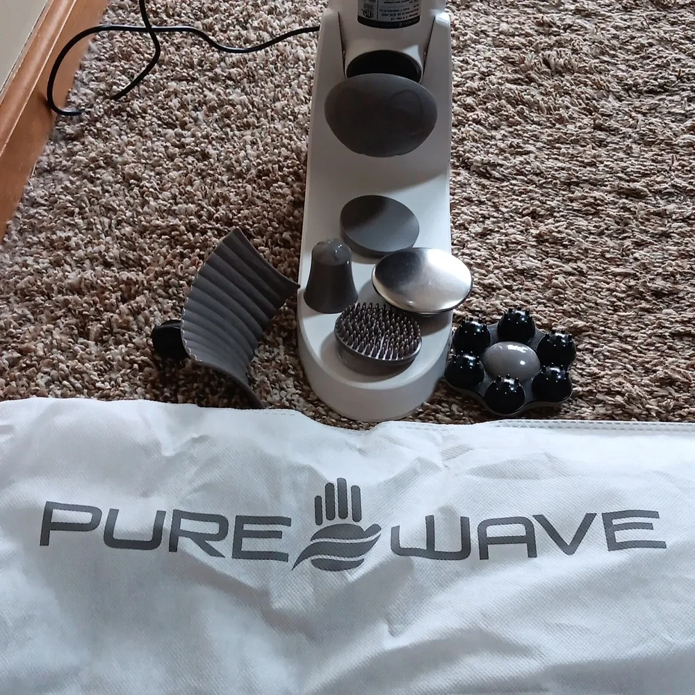 Brookstone Gray and White Handheld Massager - Picture 2 of 4